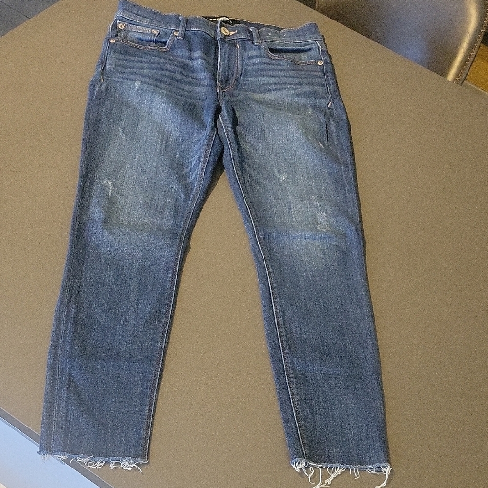 Frayed Hem Express Blue Jeans